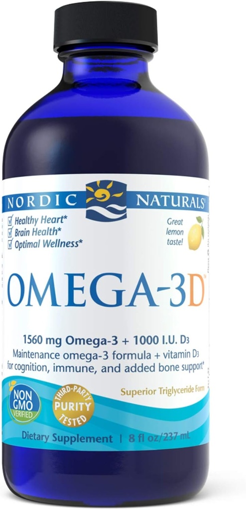 Nordiske Naturals Omega- 3D Væske, 8-Ounce, 0,88 Flaske