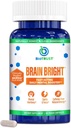 BioTrust Brain Bright - Daglig Nootrop Boost for Focus, Koncentration, Mental Klarhed - Koffein Free Nootropics Brain Support - Thai Ingefær, Ginkgo, Folate, L- Theanine - 30 Serveringer