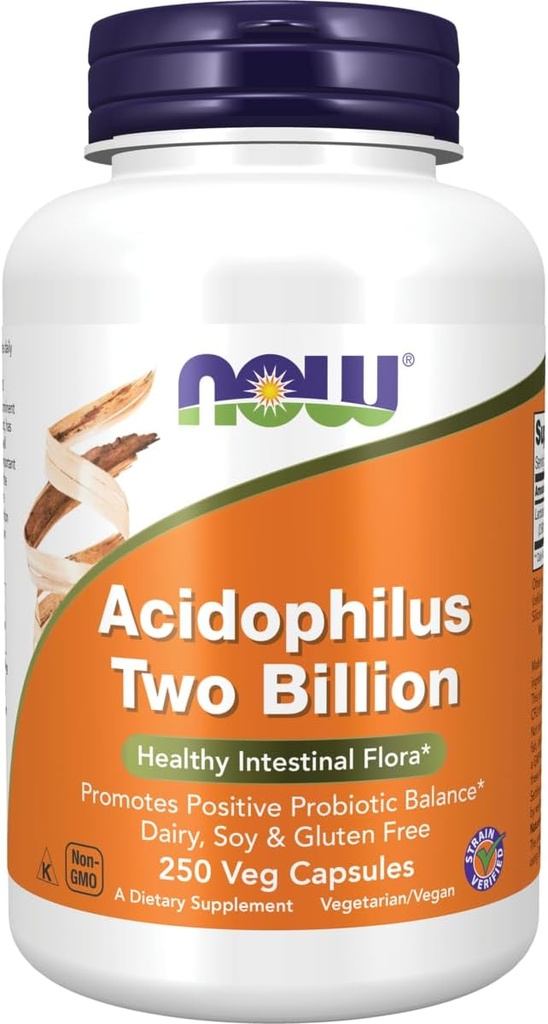 Nu fødevarer Acidophilus 2 milliarder 250 Caps