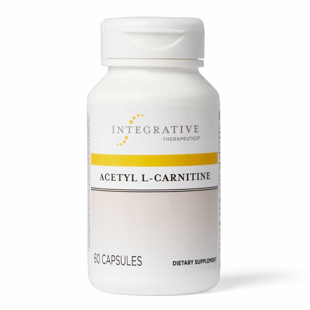 Integrativ terapi Acetyl L- Carnitin - Understøtter sund cellulær energiproduktion * - Understøtter Nerve Cell Funktion * - Vegan, Gluten- Free & Dairy- Free - 60 kapsler (30 Servere)