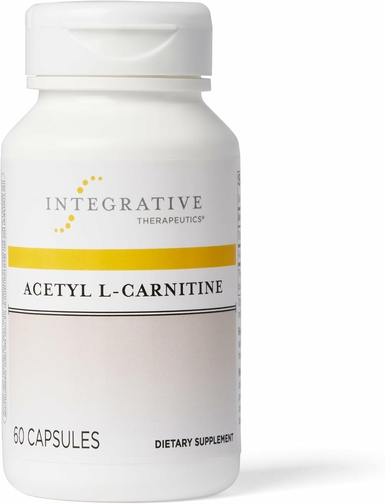 Integrativ terapi Acetyl L- Carnitin - Understøtter sund cellulær energiproduktion * - Understøtter Nerve Cell Funktion * - Vegan, Gluten- Free & Dairy- Free - 60 kapsler (30 Servere)
