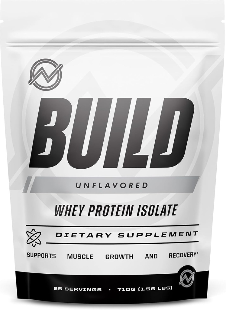 Outwork Nutrition Whey Isolate Protein Powder - Accelerates Muscle Building & Recovery - Low Lactose, Gluten- Free - Post Workout Supplement - Forstærket Protein Syntese, Unflavored, 1.56lbs