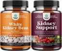 Bundle of Natural White Kidney Bean Extract - fordøjelig sundhed kostfibre og workout supplement til mænd og kvinder og Nyrestøtte Tranebær supplement til Brege Sundhed