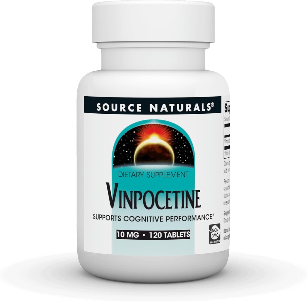 Kilde Naturals Vinpocetine tabletter, understøtter kognitiv ydeevne *, 10 mg - 120 tabletter