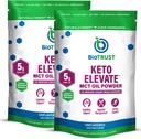 BioTrust Keto Elevate - C8 MCT Oil Powder - Ketogen MCT Coffee Creamer, Keto Coffee Creamer - Clean Energy, Mental Focus & Clarity - 100% Captac Acid MCT Powder, Non- GMO (Unflavored, 40 Servere)