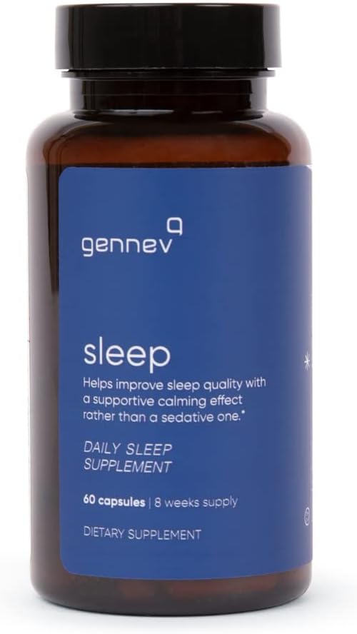 Gennev sovestøtte til voksne - Natural Sleep Supplement med Melatonin, 5htp, L- Theanine, og Magnolia (60 Greve)