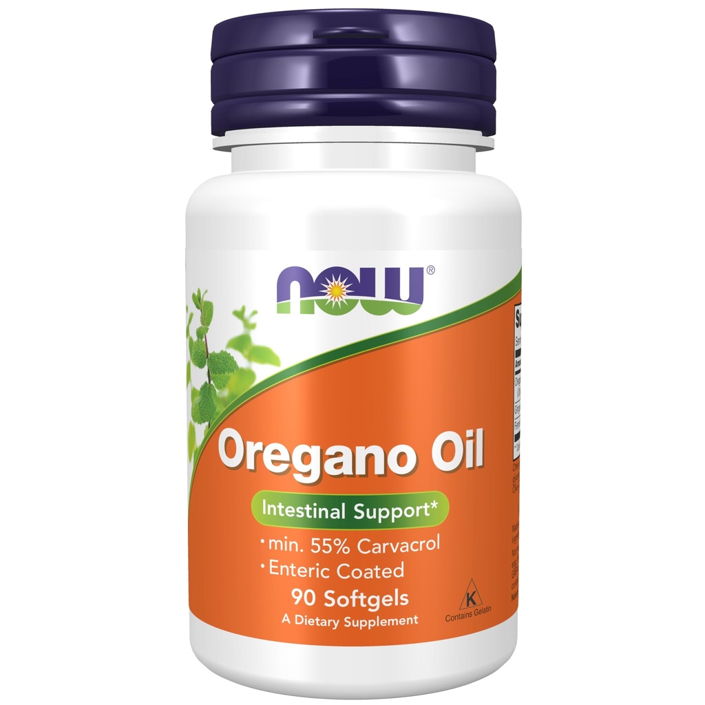 Now Foods Supplements, Oregano Oil med Ingefær og Fennel Oil, Enteric Coated, 90 Softgels