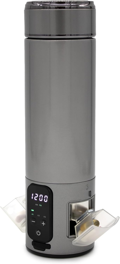 e- Pill Smart rustfrit stål vandflaske Pill Organizer og medicin Reminder