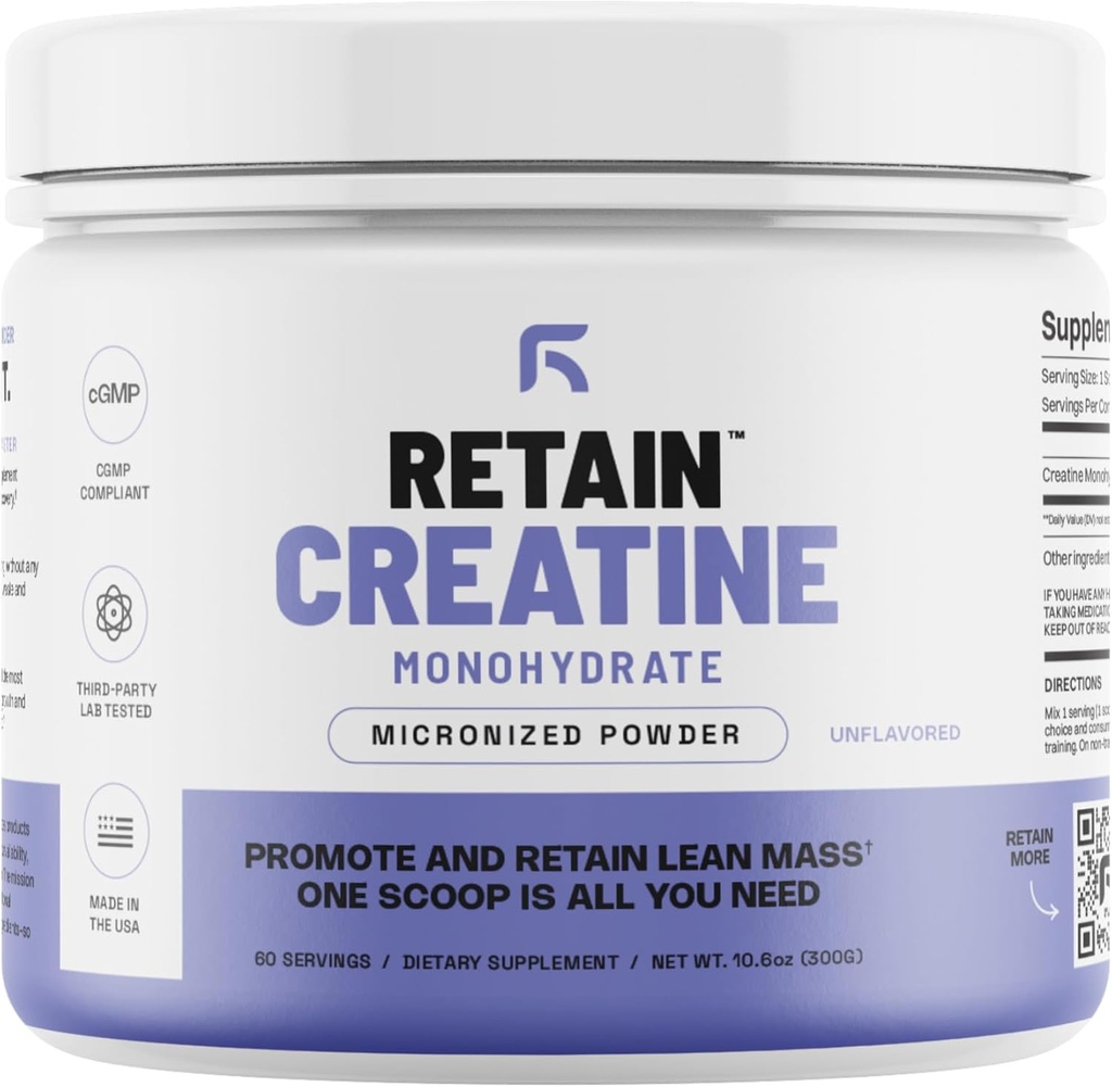 VISSE Creatinmonohydrat pulver (60 Serv) - 100% Mikroniseret Høj Absorption Creatinmonohydrat, Lean Muskelmasse & Recovery