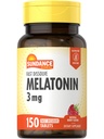 Sundance Melatonin Fast Opløs • 124; 3 mg • 124; 150 • Opløs tabletter • 124; Natural Berry Flavor • 124; Vegetarisk, Non- GMO og Gluten Free Supplement