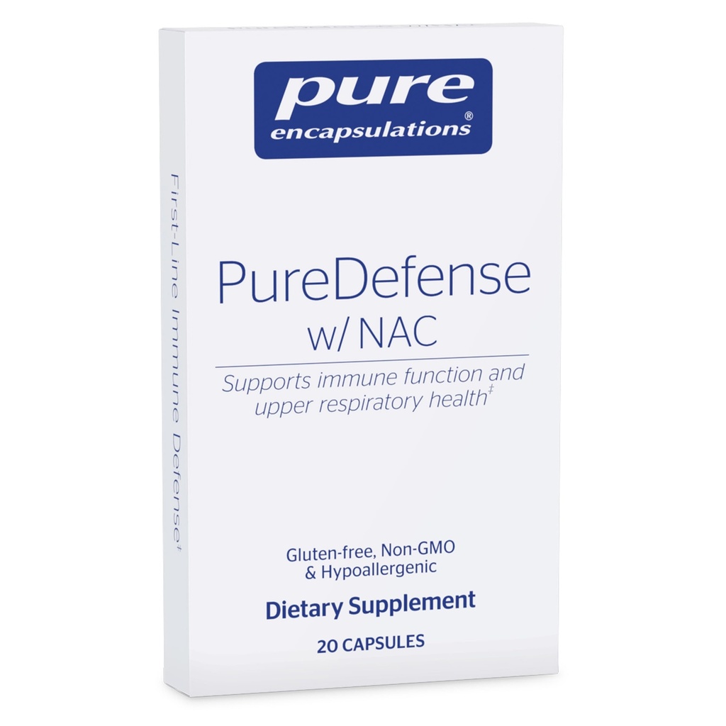 Pure indkapslinger PureDefense med NAC Note 124; Forbedrer First- Line Immunforsvar og Øvre Luftveje Sundhed