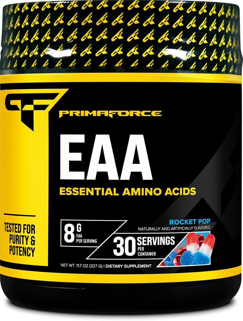 Primaforce EAA Powder (30 Servere, Rocket Pop Flavor) - Væsentlige Aminosyrer til Pre / Intra træning og inddrivelse - Non-GMO og Gluten fri