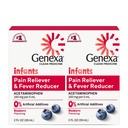 Genexa Infants 'Clean Acetaminophen Mea124; Pediatrician Foretrukne Ingredienser Mea Reliever & Fever Reducer for Babyer Measures 124; Dye Free, 0% kunstige tilsætningsstoffer Measures 124; Organic Blueberry Flavor, 4 fl oz (2 Pack)