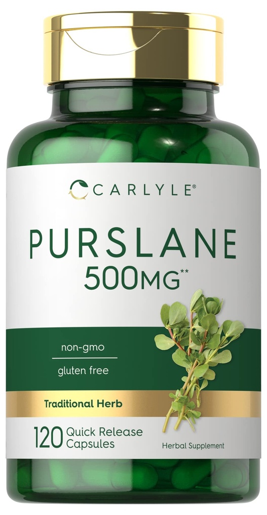 Carlyle Purslane Capsules | 120 Count | Portulaca Oleracea Extract | Non-GMO, Gluten Free Supplement