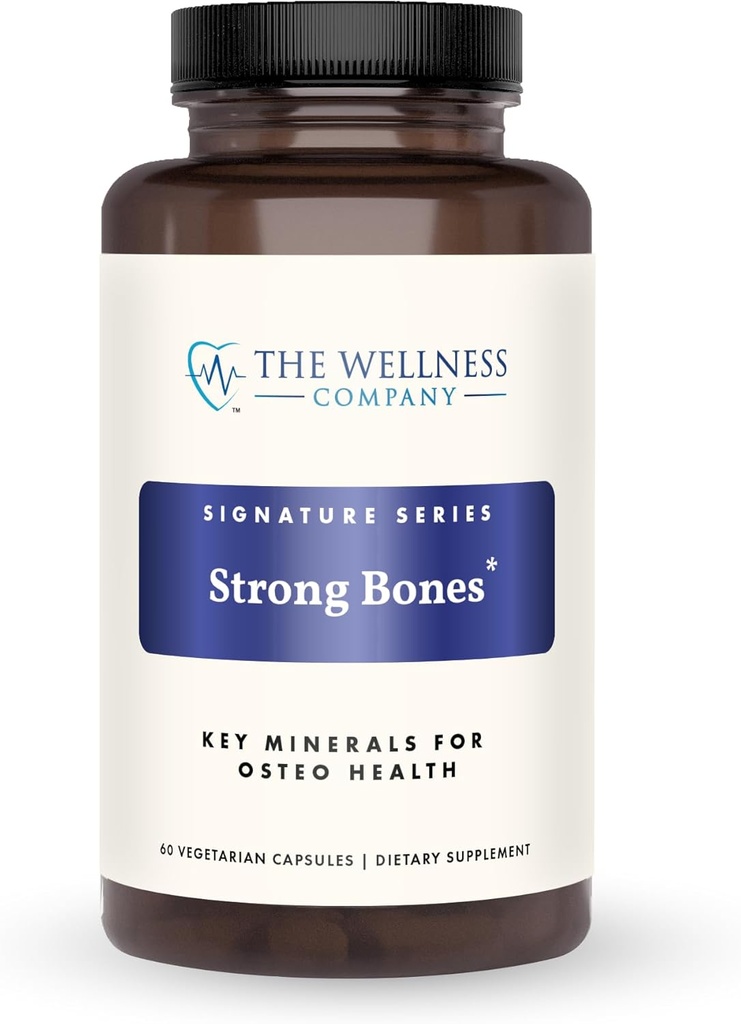 Wellness Company Stærke Bones 124; 60 kapsler (1-måned Supply) 124; Lavet med Key Minerals til at hjælpe Build Knogleresultat 124; Non- GMO, Vegan, Gluten Free Measures 124; for Support Bone Strength and Health