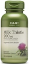 GNC Herbal Plus Milk Thistle 200mg tillæg, Vegetar, Understøtter sund lever funktion, 100 Servere