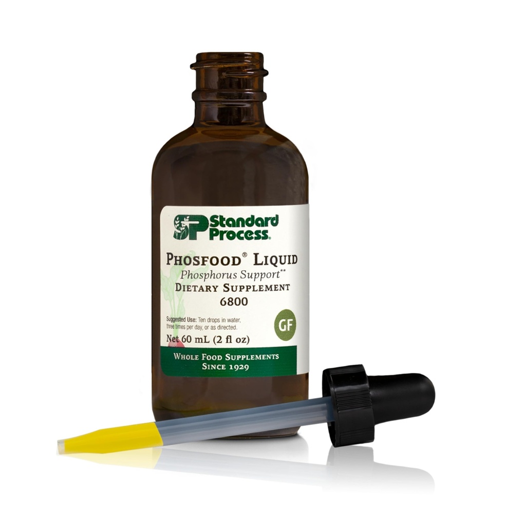 Standard Process Phosfood Liquid - Phosphorus supplement til ernæringsmæssig balance - Glutenfri, Vegan & Non- Soy - 60 ml (2 fl oz)