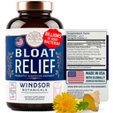 Bloat Relief Probiotiske og fordøjelige enzymer - Anti Bloating Gurkemeje, Fennel, Bromelain IBS Supplement - Detox Debloat Capsules Gas - Bloating Relief for Women and Men - 30 Gut Health Pills