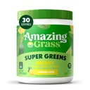 Amazing Grass Green Blend Energy: Smoothie Mix, Super Green Powder & Plant baseret koffein med Matcha Green Tea & Beet Root Powder, Lemon Lime, 30 Servere (Packaging May Vary)