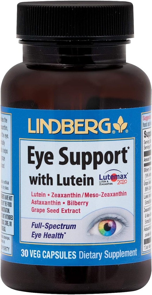 Lindberg Øjenstøtte * med Lutein (30 kapsler)