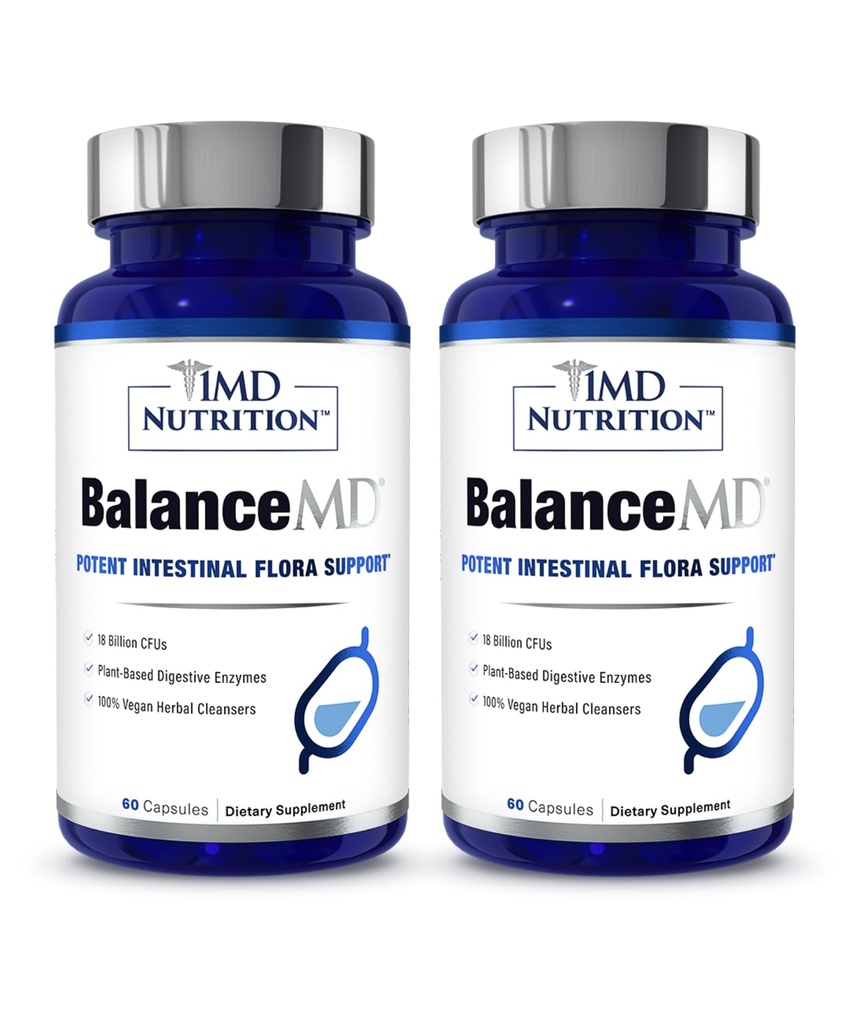 1MD Nutrition BalanceMD Vaginal Probiotics against 124; Oregano & Captain Acid med Lactobacillus & Digative Enzymes against 124; Promodes Intestinal Flora Balance