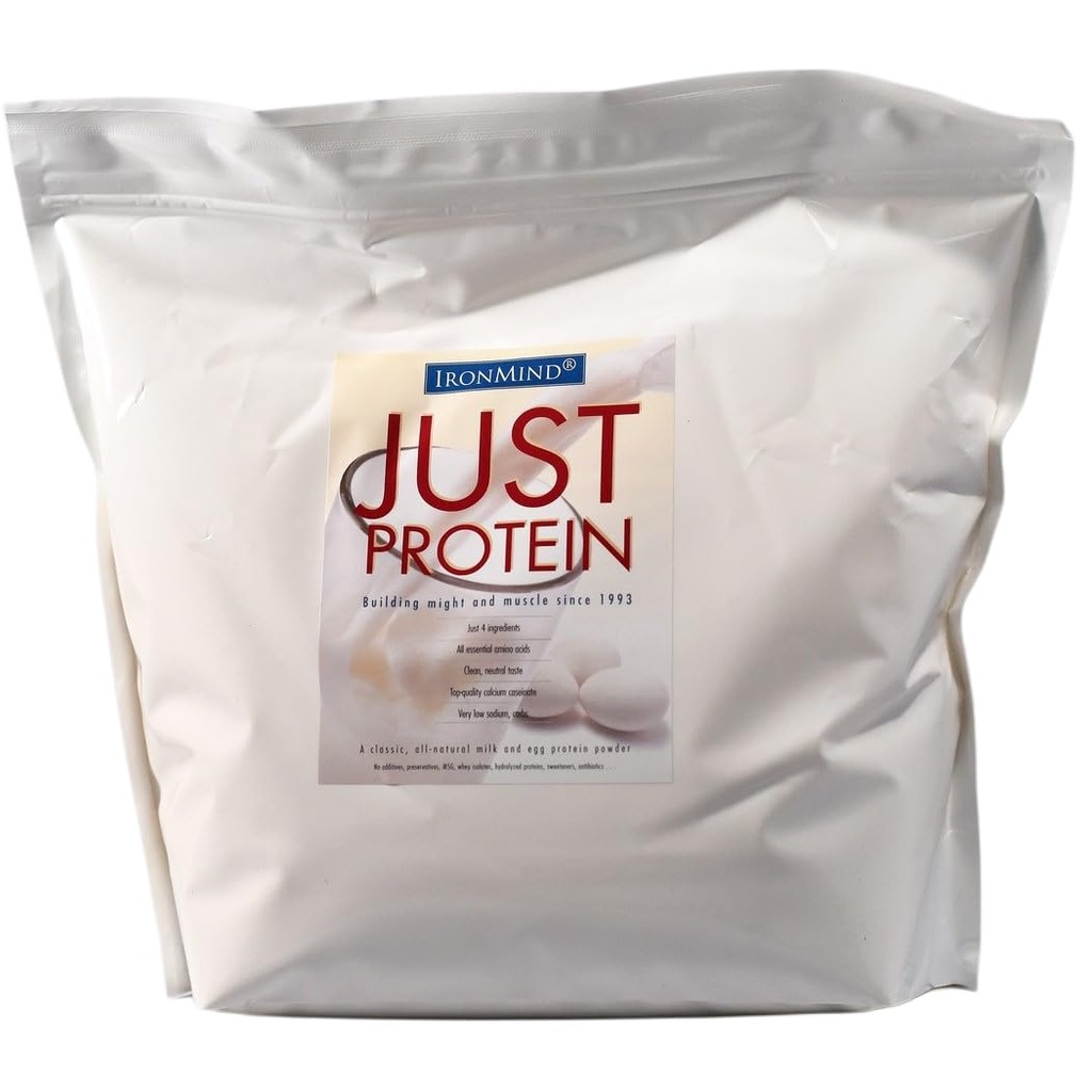 IronMind Just Protein - 5 Pound Classic Mælk og æg supplement pulver, Vanilla, Non- GMO, Ingen tilsætningsstoffer - 18g Protein, 80 Servere