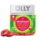OLLY Metabolisme Gummy Ringe, Apple Cider Vingium, B12 Vitamin, Chrom, Energi og fordøjelse, Chewable Supplement, Apple Flavor - 30 Tæl
