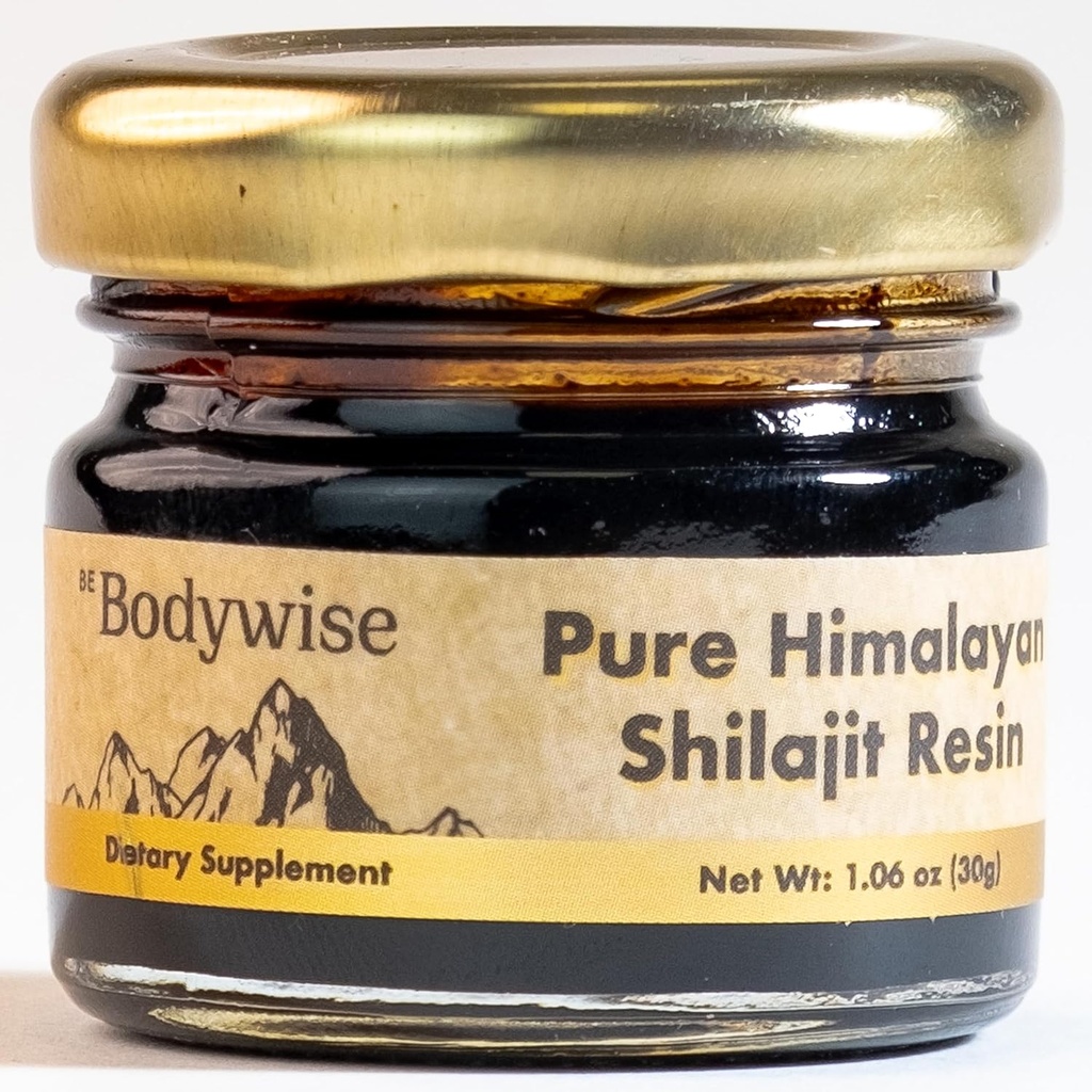 Be Bodywise Pure Himalayan Shilajit Resin I 600 mg I 75% + Fulvic Acid & 85 + Trace Minerals