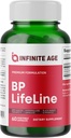Infinite Age BP Lifeline Kapsler, 60 Count - Heart Health Support Supplement med Grapeed Extract, Nattokinase, Quercetin og Magnesium - Made in The USA
