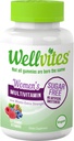 Wellvites Sugar Free Multivitamin Gummies for Women with Biotin, Vegan, Non- GMO - Vitaminer for kvinder, vitamin A, B6 og B12, Ingen kunstige sødestoffer, Gluten- Free, 60 Greve (30 dages forsyning)
