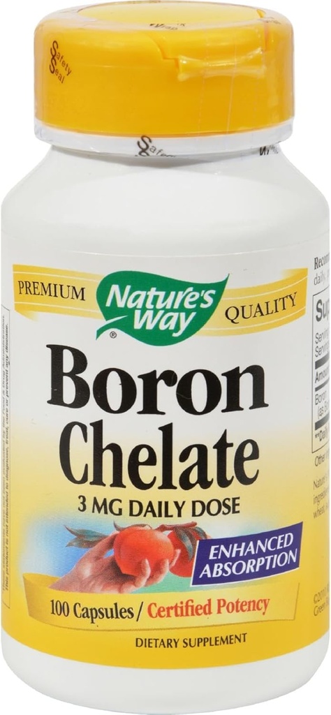 Nature 's Way Boron Complex, 3 mg, 100 kapsler, pakke med 3
