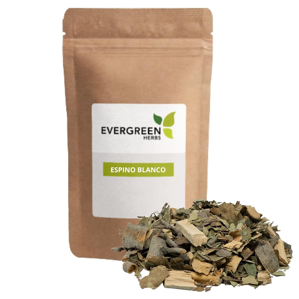 Evergreen Herbs Espino Blanco Herb (White Hawthorn) 8 oz. White Hawthorn, May Flower, May Tree - Resealable Stand Up Pouch at sikre friskhed!