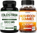 DORADO NUTRITION Colostrum Supplement 1000mg Per Serving and Mushroom Gummies (120 Greve) Mushroom supplement