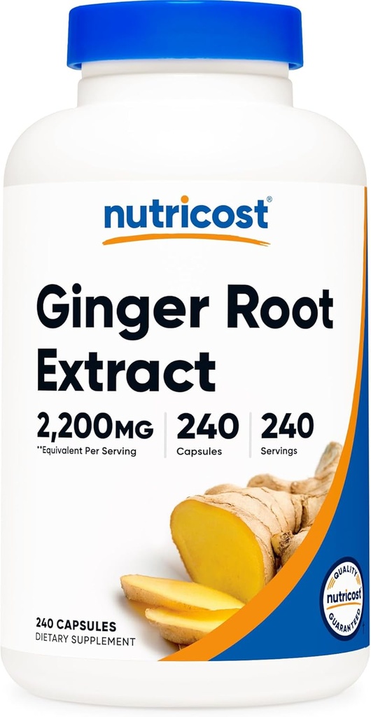 Nutricost Ginger Root Extract 2,200mg, 240 kapsler - Gluten Free, Non- GMO, 550mg af 4: 1 ekstrakt