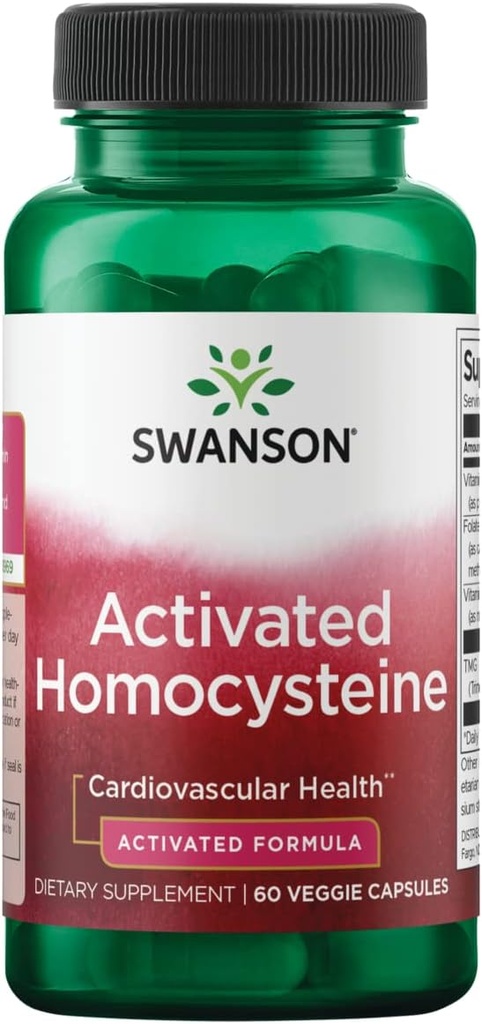 Swanson aktiveret homocystein formel 60 Veg kapsler