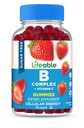 Levende sukkerfri B-vitamin Complex Gummies C124; B- Complex med C-vitamin C124; Great Tasting VIT B Complex Vitamin C124; Energy and Nerve Support C124; B Vitamin Complex til kvinder, mænd, voksne C124; 90 Gummies