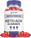 Keto Thrive Keto ACV Gummies Advanced Formel 1000MG Keto Thrive Keto Gummies Apple Cider Vinciate Formuleret med Pomegranate Beet Juice Powder B12 Vegan Non GMO 60 Gummys