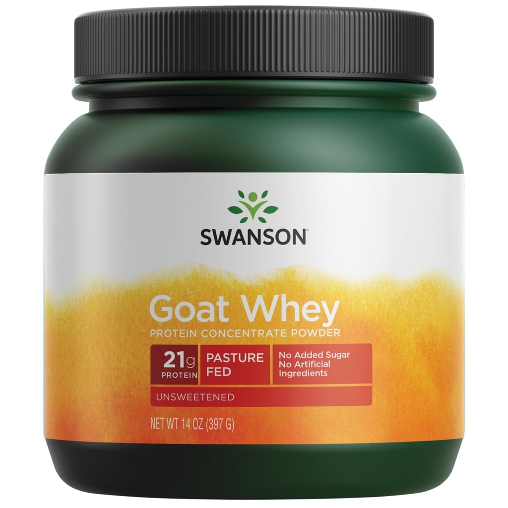 Swanson Goat Whey Protein Koncentrat 14 Ounce (397 g) Pwdr