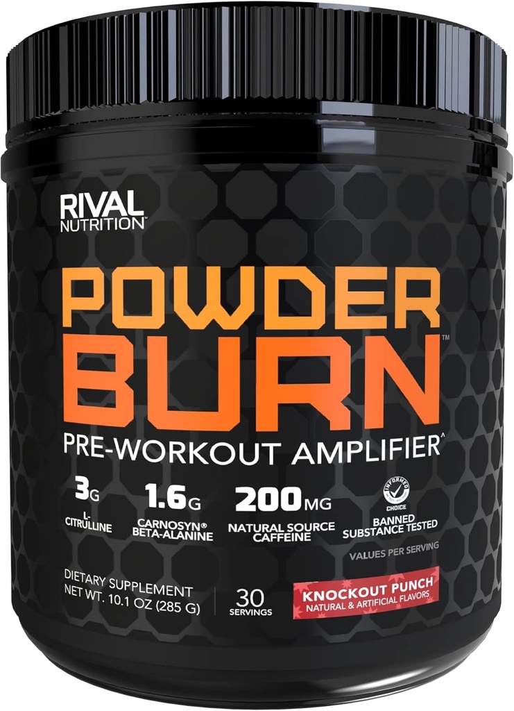 Rivalus, Powder Burn 2.0 Punch 30 Servering, Knockout Punch, 10.1 Ounce