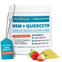 Twig & Leaf MSM Quercetin tillæg med C-vitamin og zink (Strawberry Banana) - MSM Powder supplement for respiratorisk sundhed - Natural Defense for Seasonal Challenges - 4.76 oz