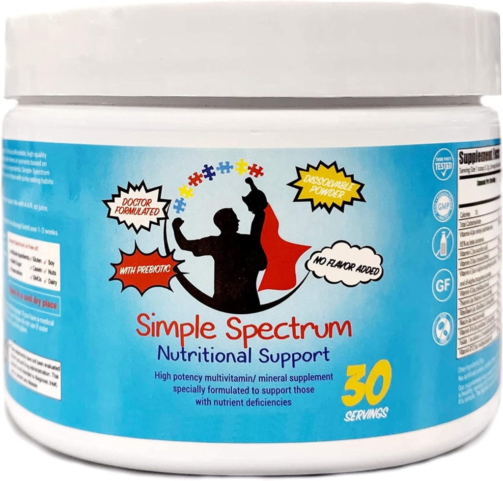 Simple Spectrum Vitamin supplement, Nutritional Support, Ingen Tilføjet sukkerarter eller kunstige ingredienser