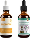 Rejuvica Health Active Rhodiola + Active Adrenal - Support Energy + Stress - Flydende levering til bedre absorption - Rhodiola, Ashwagandha, Holy Basil & Mere!