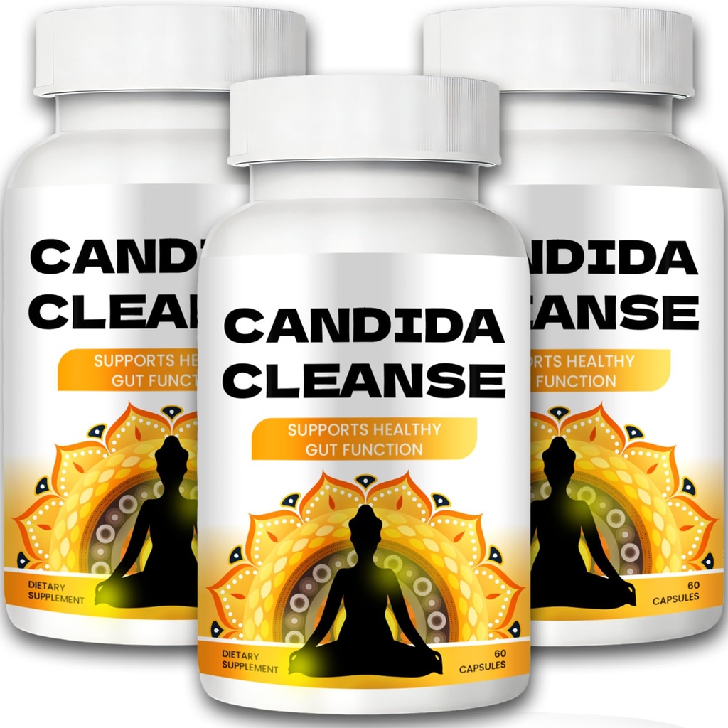 Candida Cleanse - Gut & Colon Support, Advanced Formel - Oregano Leaf, Wormwood, Black Walnut, Captac Acid