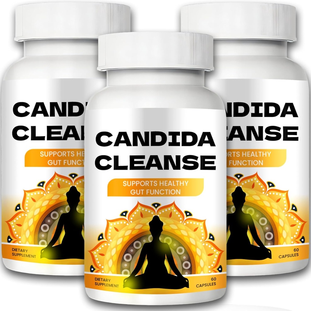 Candida Cleanse - Gut & Colon Support, Advanced Formel - Oregano Leaf, Wormwood, Black Walnut, Captac Acid