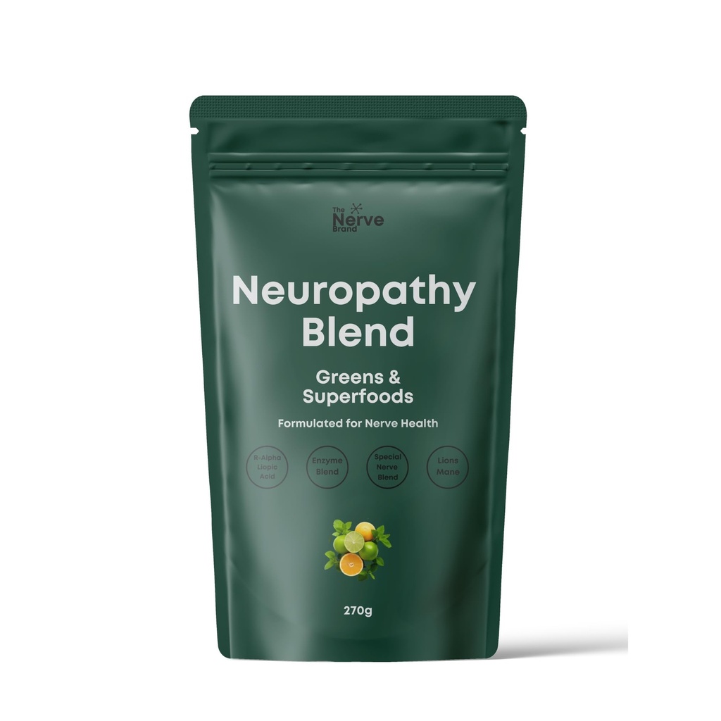 Nerve mærke neuropati Superfood Blend Green pulver til perifer neuropati med 600 mg R Alpha lipoesyre
