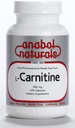 Anabol Naturals L- Carnitin 120 Capsules - 500 mg Pure L- Carnitin Per Capsule, 120 Servere