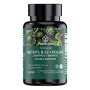 PlantFusion Metyleret vitamin B Complex - Vegan B12 3000mcg, Vegan Methylfolfolat (5-MTHF) 400mcg, B6 & TMG - Cherry- Flavored Lozenges - 60 Greve