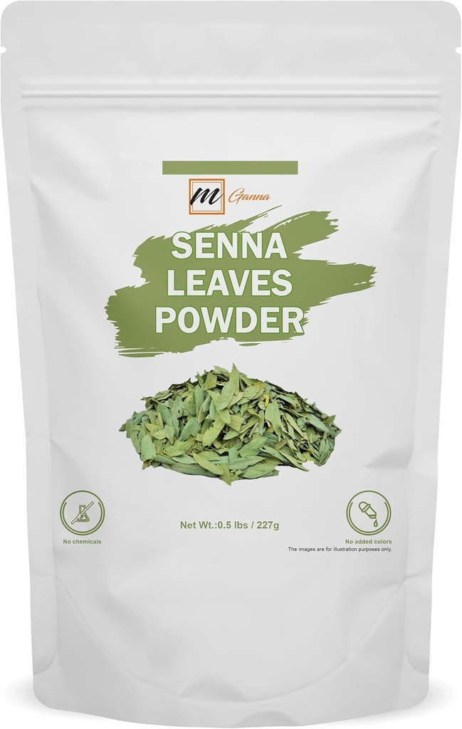 100% Natural Senna Powder 0,5 LBS / 227 GMS (Cassia Angustifolia) for sundhed og hudpleje